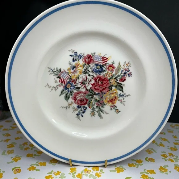🛑SOLD🛑 VINTAGE RALPH LAUREN Plates 8”By Wedgewood Dylan’s Grove(Set Of 4 Salad - Picture 13 of 17